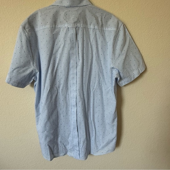 Ben Sherman Pinstripe Button Down Mens Short Sleeve Shirt Size XL - Picture 3 of 11